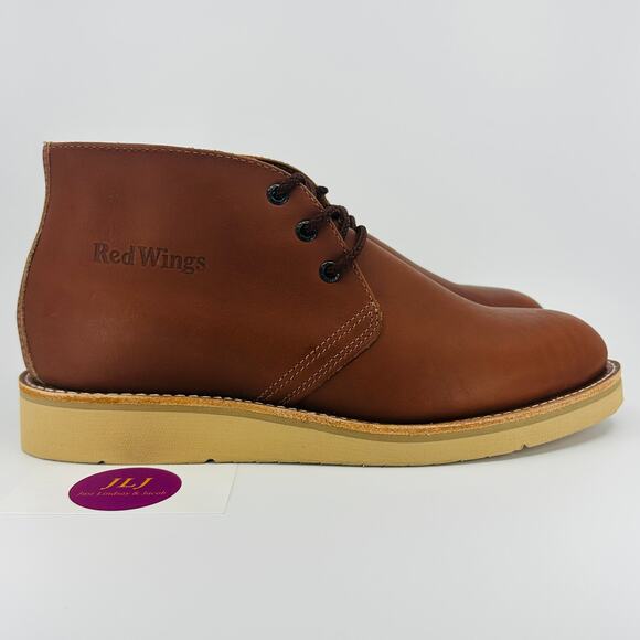 Red Wing Men's 595 Traction Tred Soft Toe Leather Work Chukka Boots Size 9D - Picture 1 of 11